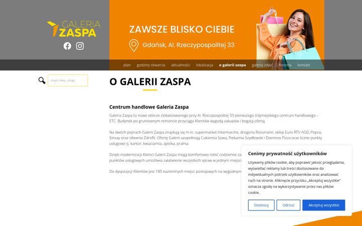 Screenshot of galeriazaspa.pl