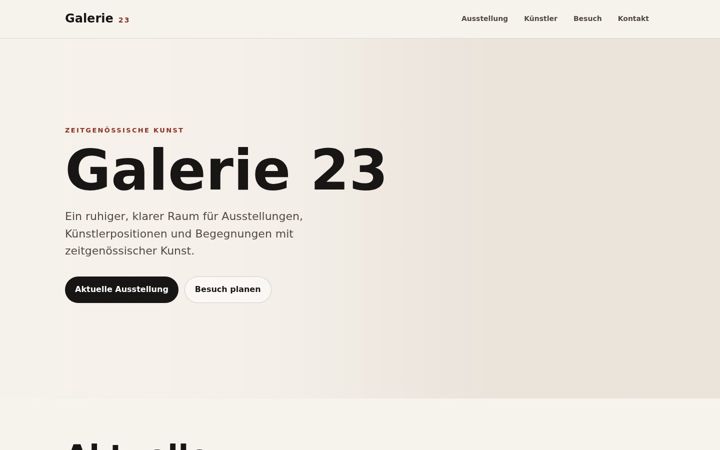 Screenshot of galerie-23.de