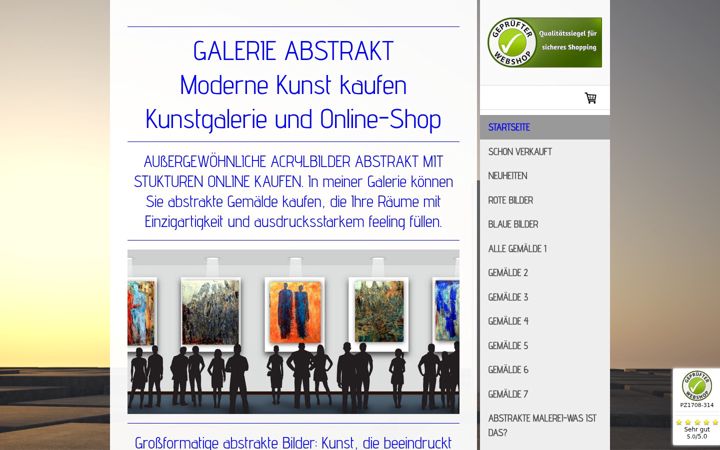 Screenshot of galerie-abstrakt.de
