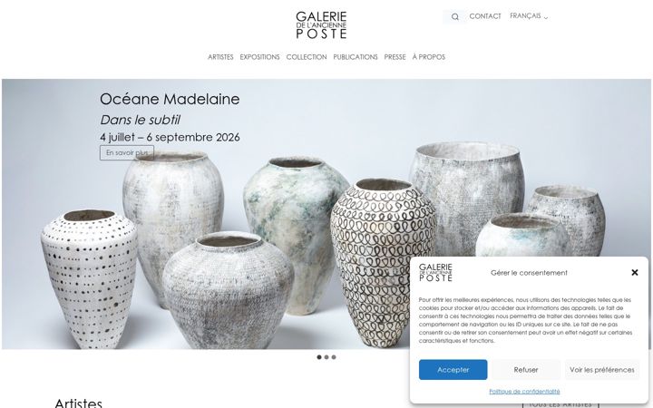 Screenshot of galerie-ancienne-poste.com