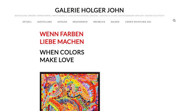 Screenshot of galerie-holgerjohn.com