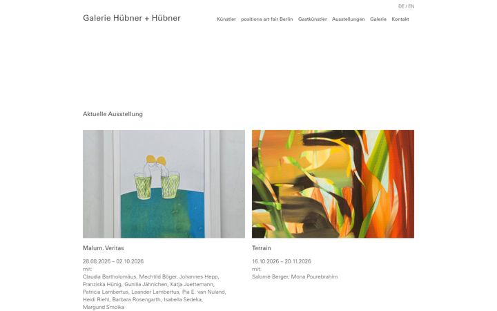 Screenshot of galerie-huebner.de