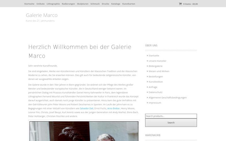 Screenshot of galerie-marco.de