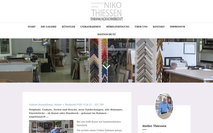 Screenshot of galerie-thiessen.de