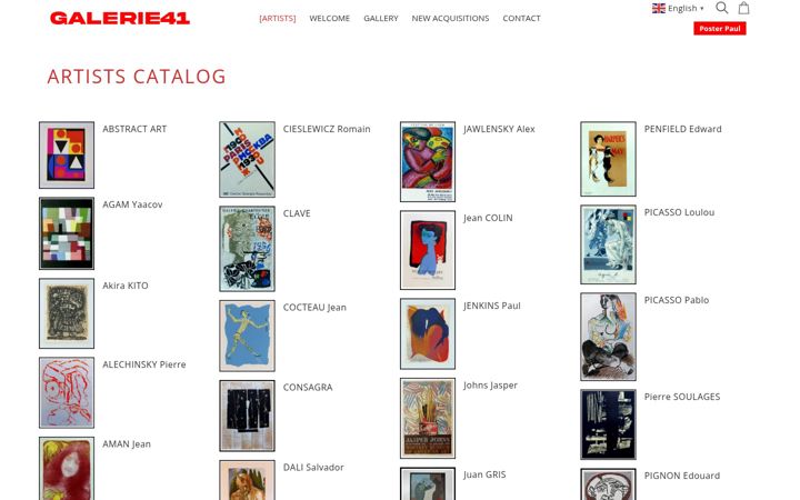 Screenshot of galerie41.com