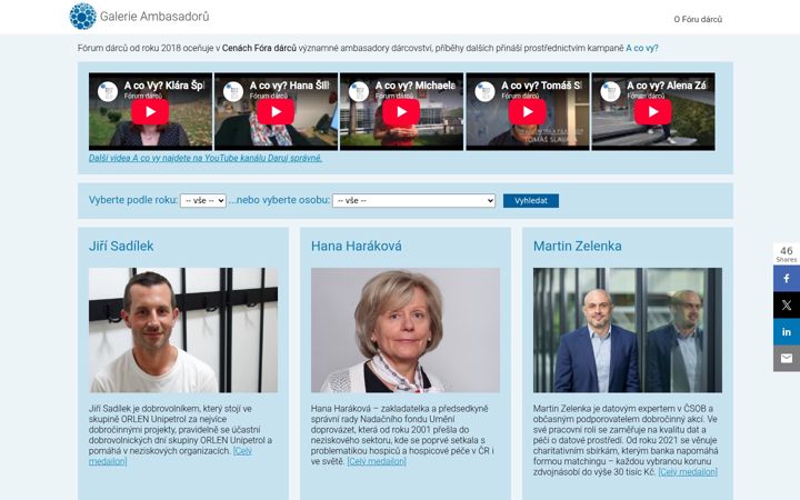 Screenshot of galerieambasadorudarcovstvi.cz