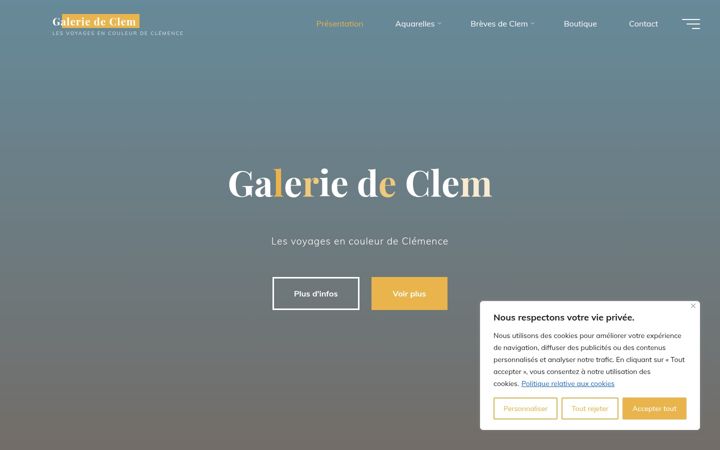 Screenshot of galeriedeclem.art