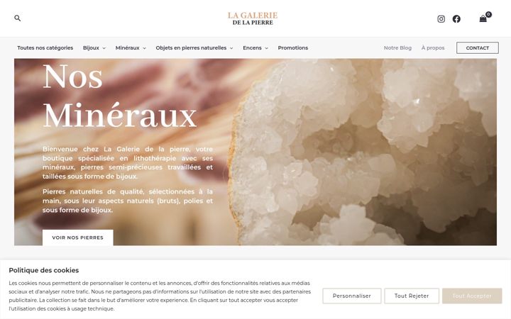Screenshot of galeriedelapierre.fr