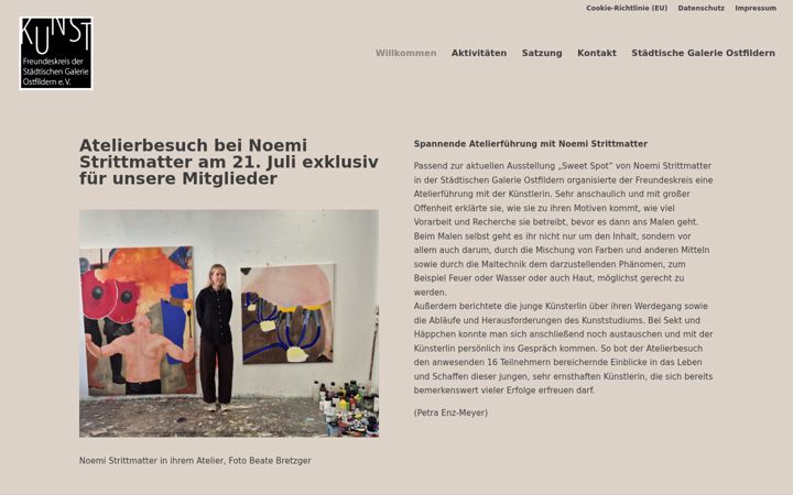 Screenshot of galeriefreunde-ostfildern.de