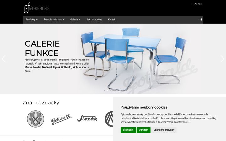 Screenshot of galeriefunkce.cz