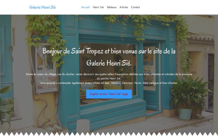 Screenshot of galeriehenrisie83.com