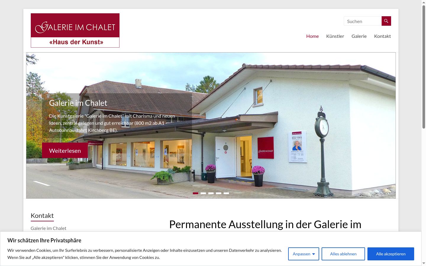 Screenshot of the consent banner shown before any interaction