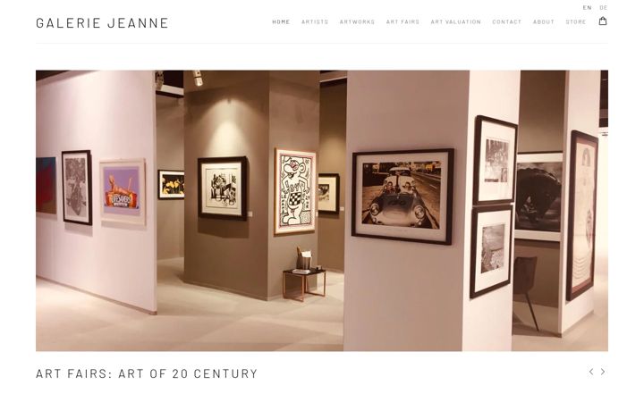 Screenshot of galeriejeanne.com
