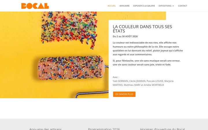 Screenshot of galerielebocal.art