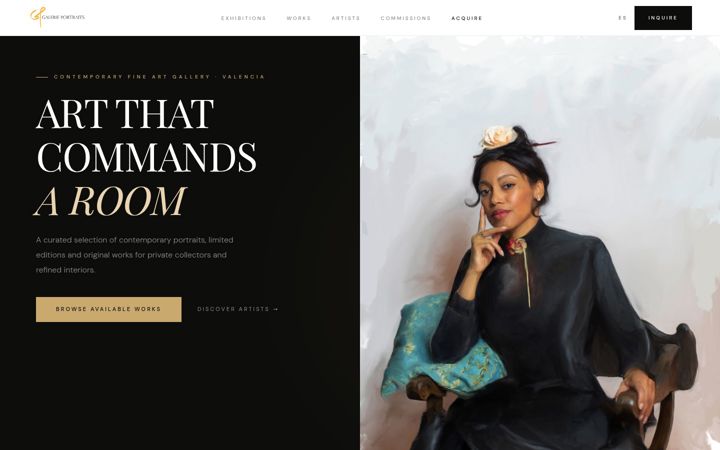 Screenshot of galerieportraits.com