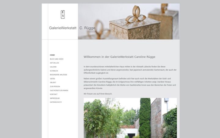 Screenshot of galeriewerkstatt-ruegge.de