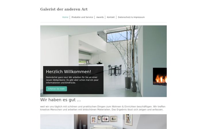 Screenshot of galerist.de