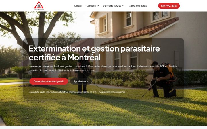 Screenshot of galexextermination.ca
