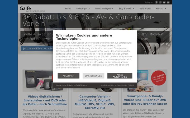 Screenshot of galfe.de