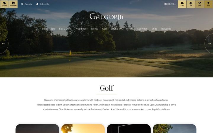 Screenshot of galgormcastle.com