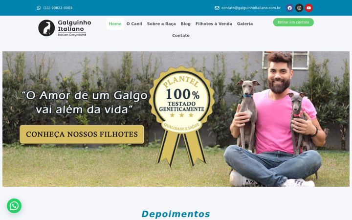 Screenshot of galguinhoitaliano.com.br