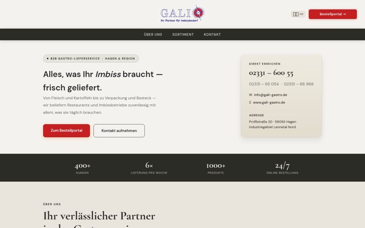 Screenshot of gali-gastro.de