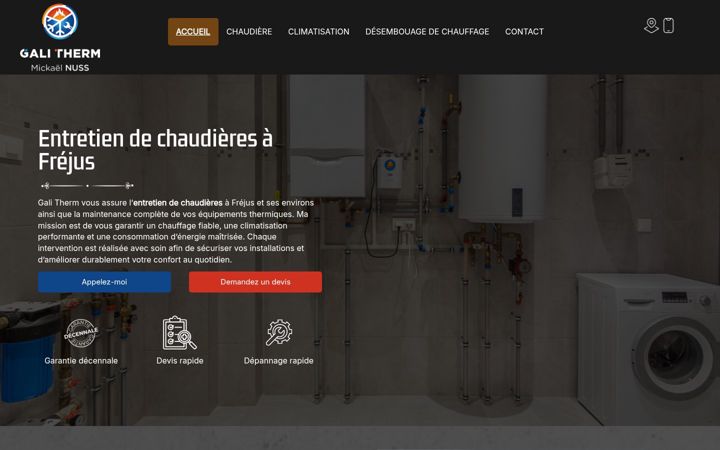 Screenshot of gali-therm.fr