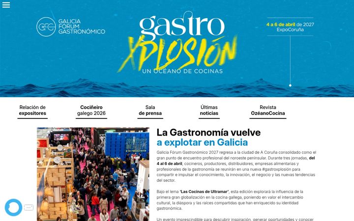 Screenshot of galiciaforumgastronomico.com
