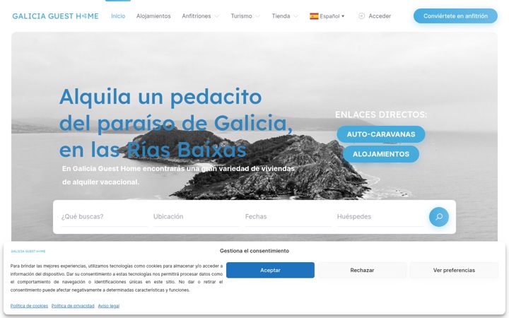 Screenshot of galiciaguesthome.com