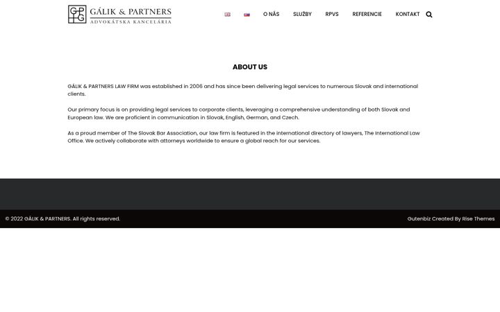 Snímek obrazovky galikpartners.sk