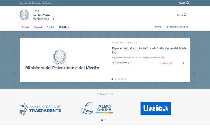 Screenshot of galileimoro.edu.it
