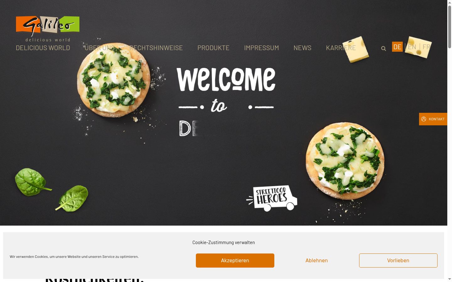 Screenshot of the consent banner shown before any interaction