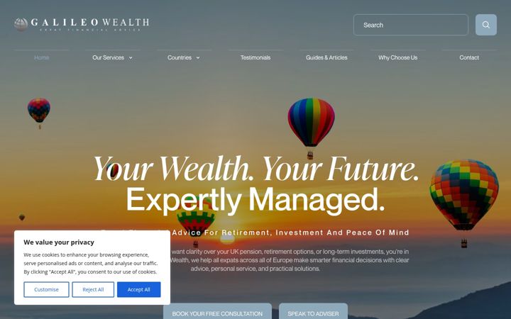Screenshot of galileo-wealth.com