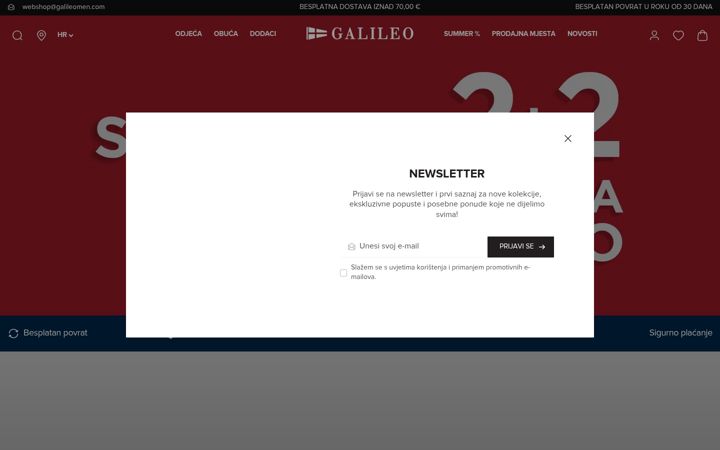 Screenshot of galileomen.com
