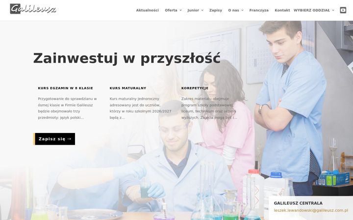Screenshot of galileusz.com.pl