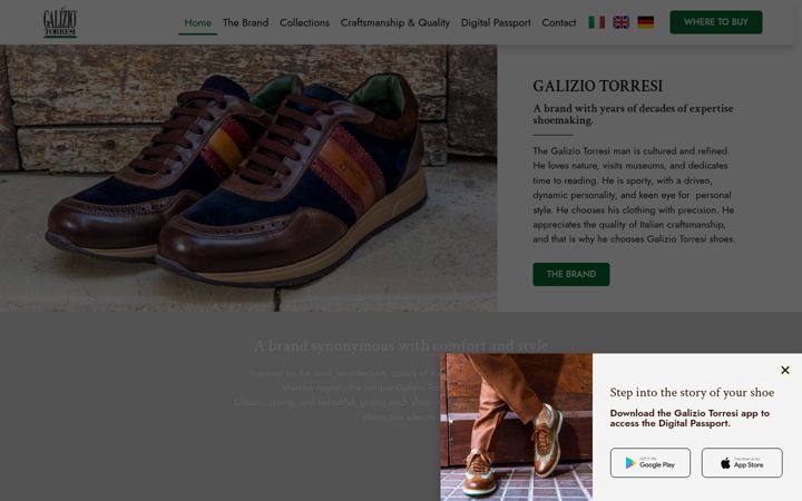 Ekraanipilt saidist galiziotorresishoes.it