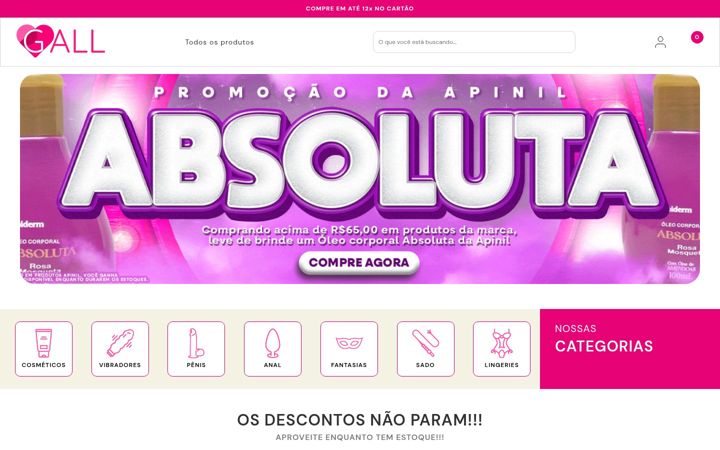 Screenshot of gall.com.br