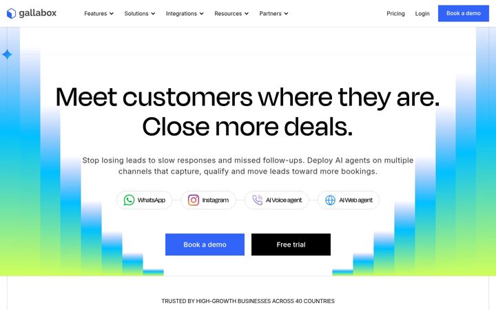 Screenshot of gallabox.com