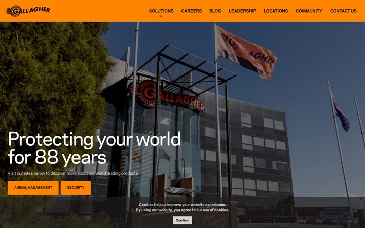 Screenshot of gallagher.com