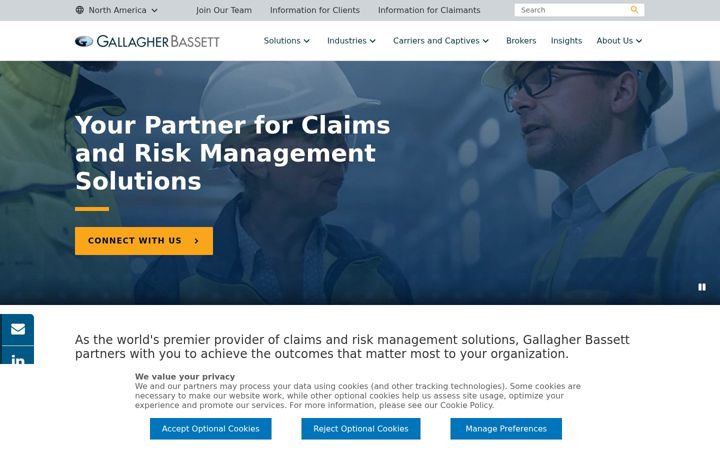 Screenshot of gallagherbassett.com