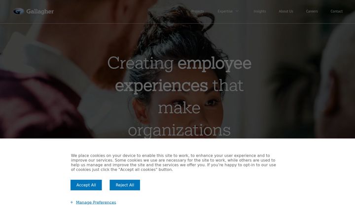 Screenshot of gallaghercommunication.com