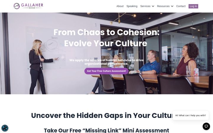Screenshot of gallaheredge.com