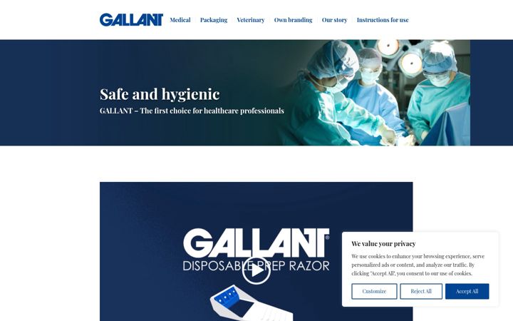 Screenshot of gallant-sweden.com