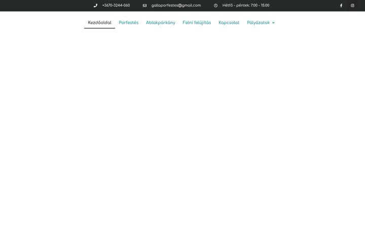 Screenshot of gallaporfestes.hu