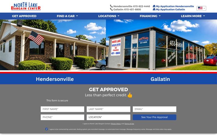Screenshot of gallatintnusedcars.com