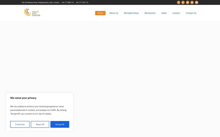 Screenshot of gallecitycenter.com