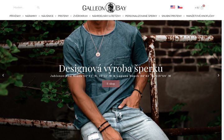Captură de ecran a galleonbay.cz