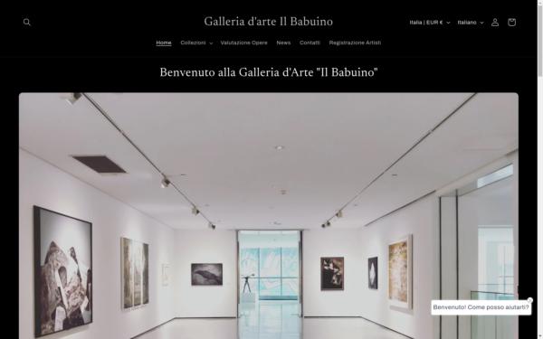 Screenshot von galleriadarteilbabuino.it