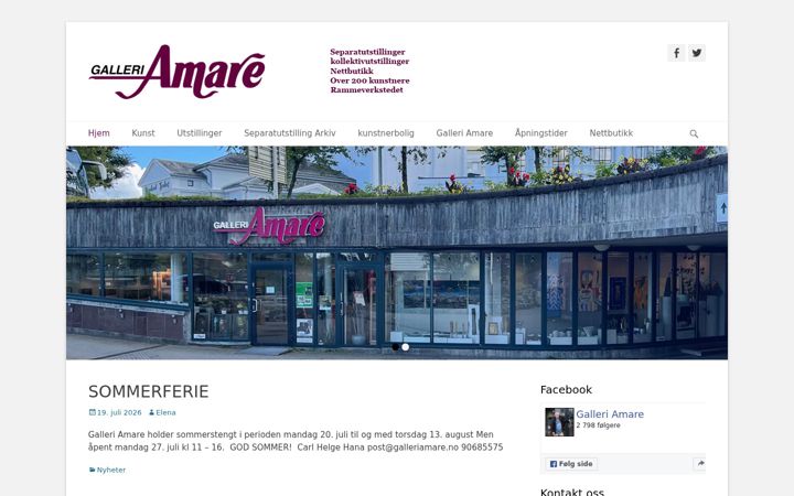 Screenshot of galleriamare.no