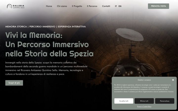 Screenshot of galleriaquintinosella.com